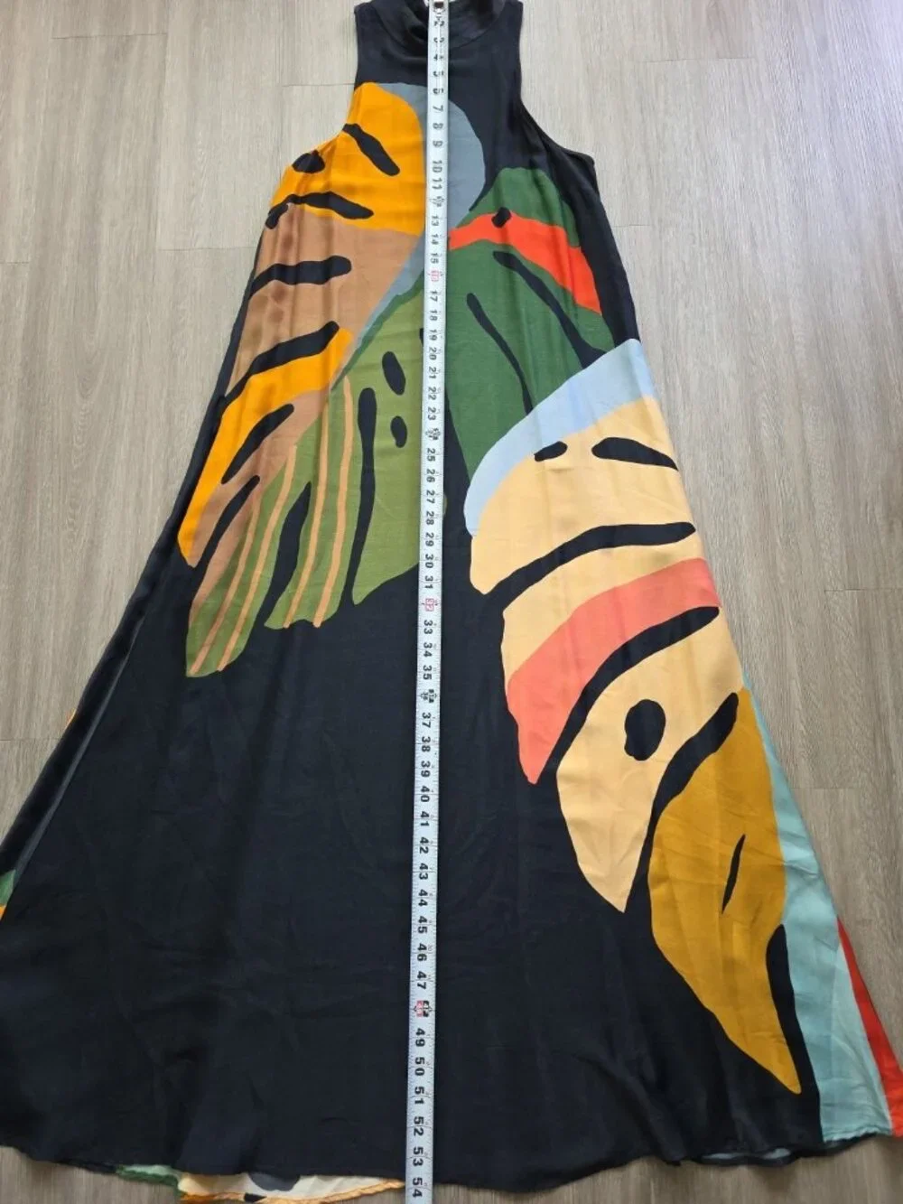 Farm Rio Anthropologie Dress XS Tropical Abstract Sleeveless Midi Boho - Picture 2 of 16